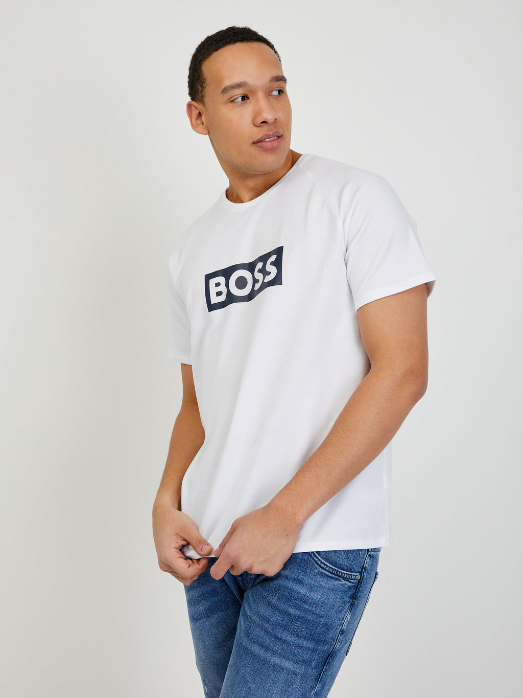 T-shirt Boss homme blanc Blanc T-shirt Boss - taille M