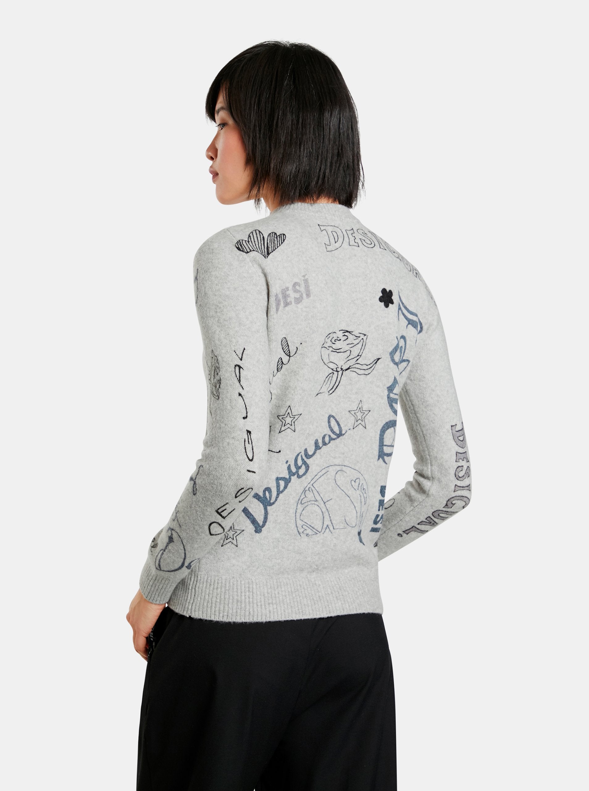 Sweat Desigual femme gris Desigual Paloma gris - taille XS