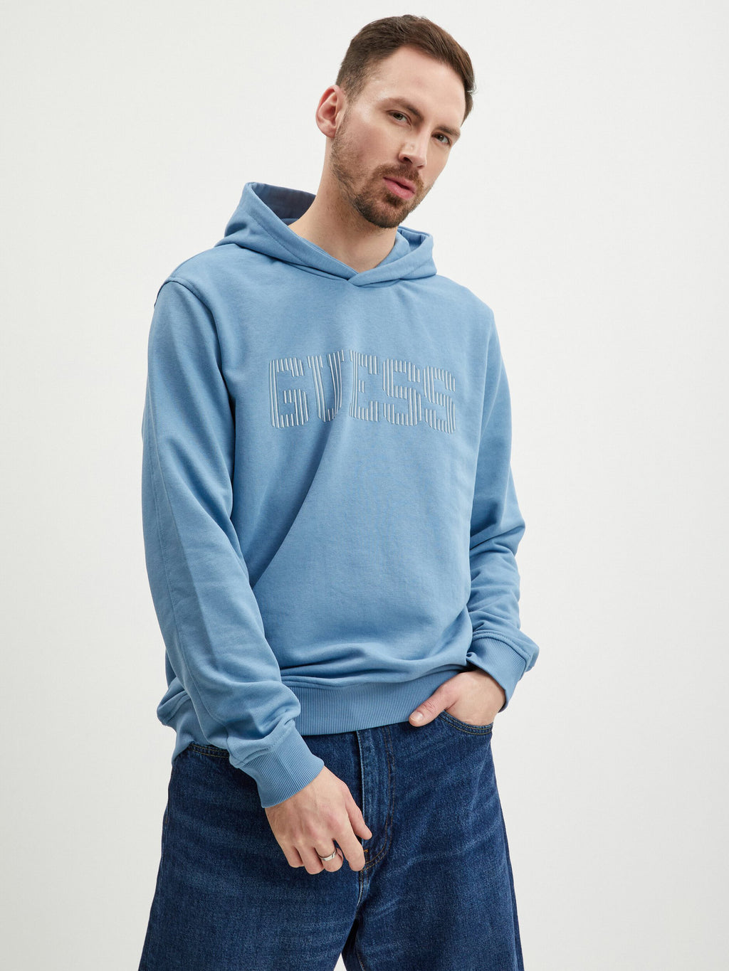 Sweat Guess homme bleu bleu Guess Beau - taille XXL