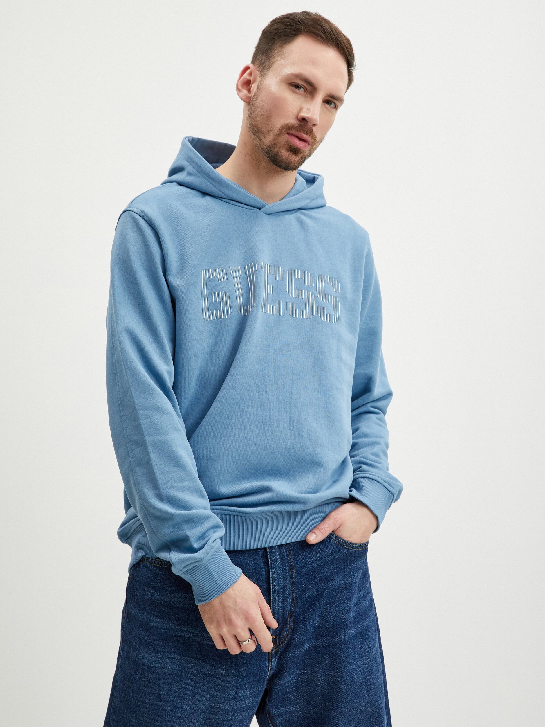 Sweat Guess homme bleu bleu Guess Beau - taille XXL